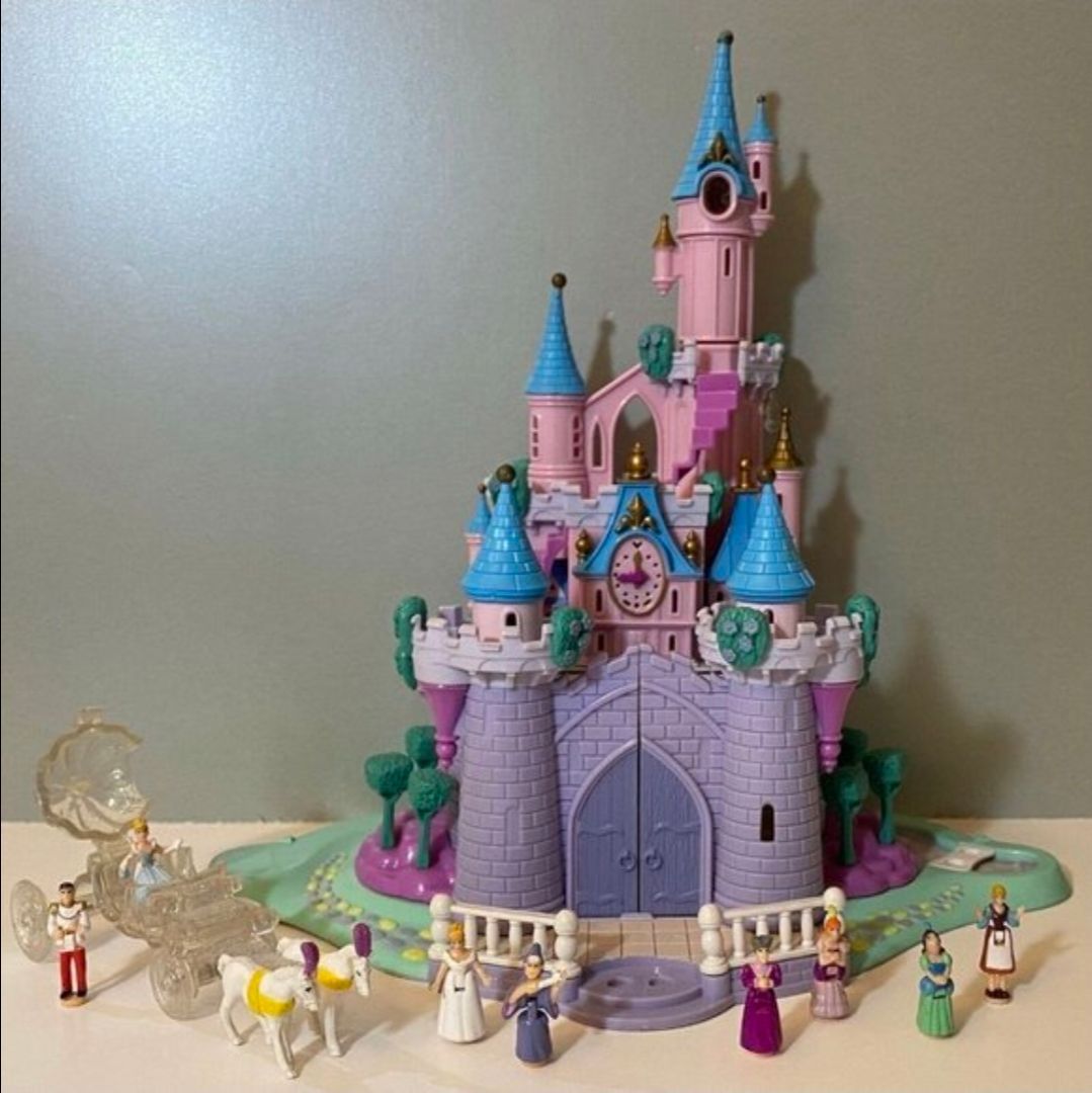 Vintage Polly Pocket Cinderella Light Up Castle (Blue Bird Toys)