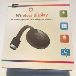 Wireless display tv mirroring device for airplay and miracast 1080P