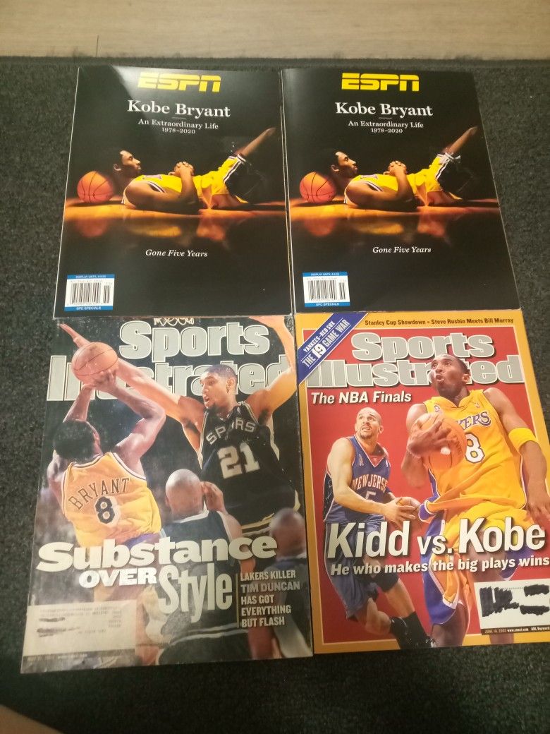 4 KOBE BRYANT MAGAZINES