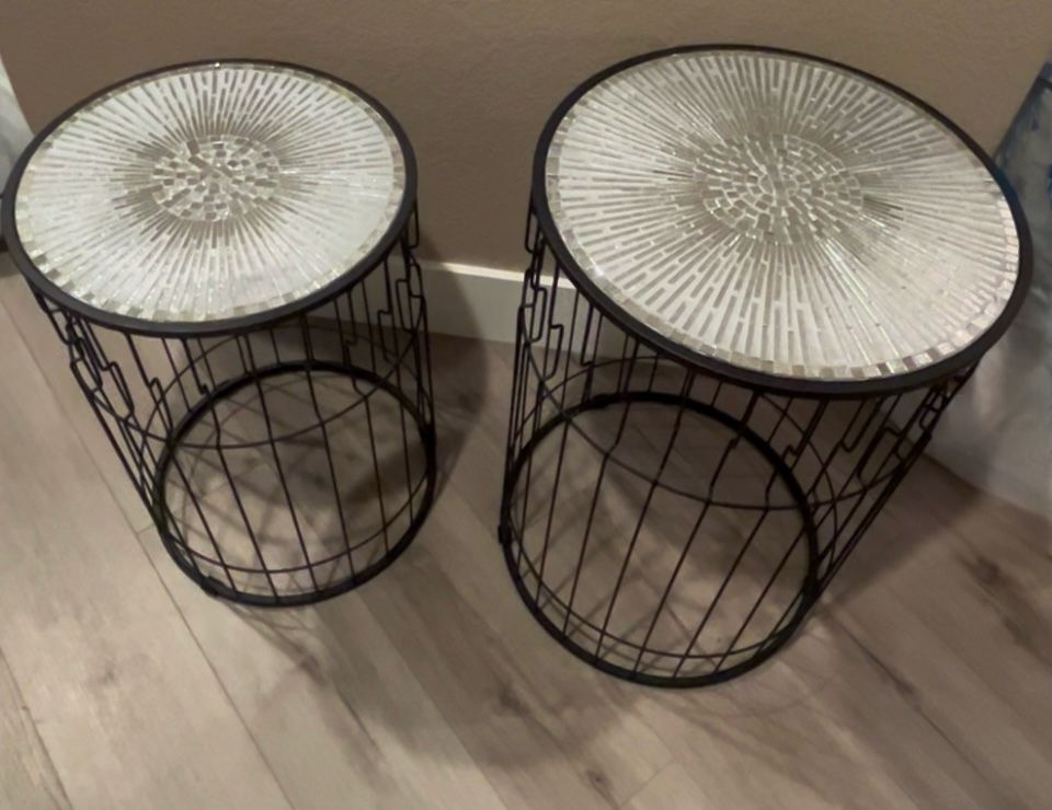 Outdoor tables (set of 2) - brand new