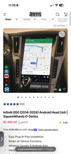 Mk7 Tesla screen for q50, Squarewheels