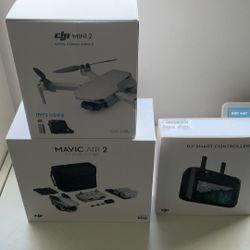 DJI MAVIC Air 2 w/Fly More Combo, DJI Mini 2 Camera Bundle, and DJI Smart Controller 