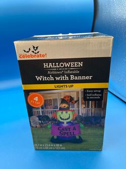 Way to Celebrate! Airblown Halloween witch