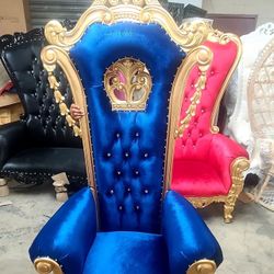Throne Chair Royal Blue 