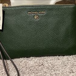 Green MK Wristlet