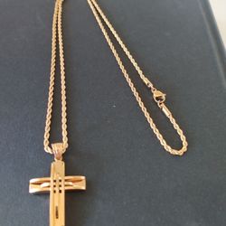 Gold 18k Plated Rope Necklace Chain