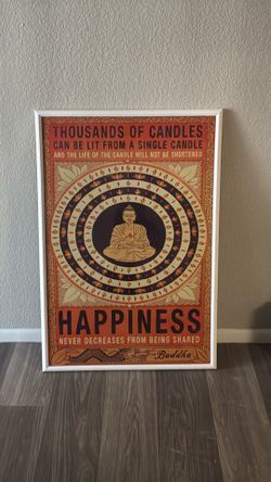Framed Buddha Happiness Wall Art