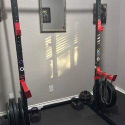 Squat Rack And Olympic Weight Set