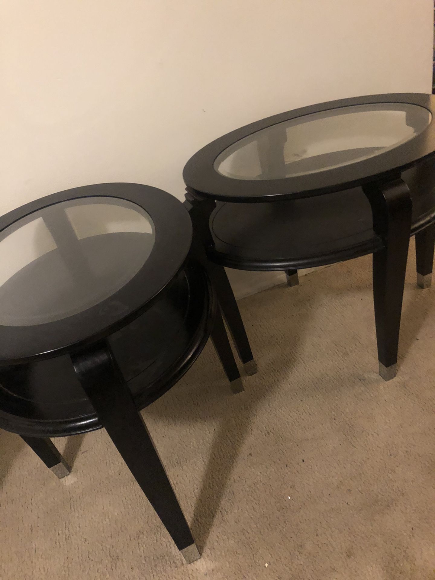 2 LIVING ROOM GLASS TOP TABLES. Send me offers and check my other listings
