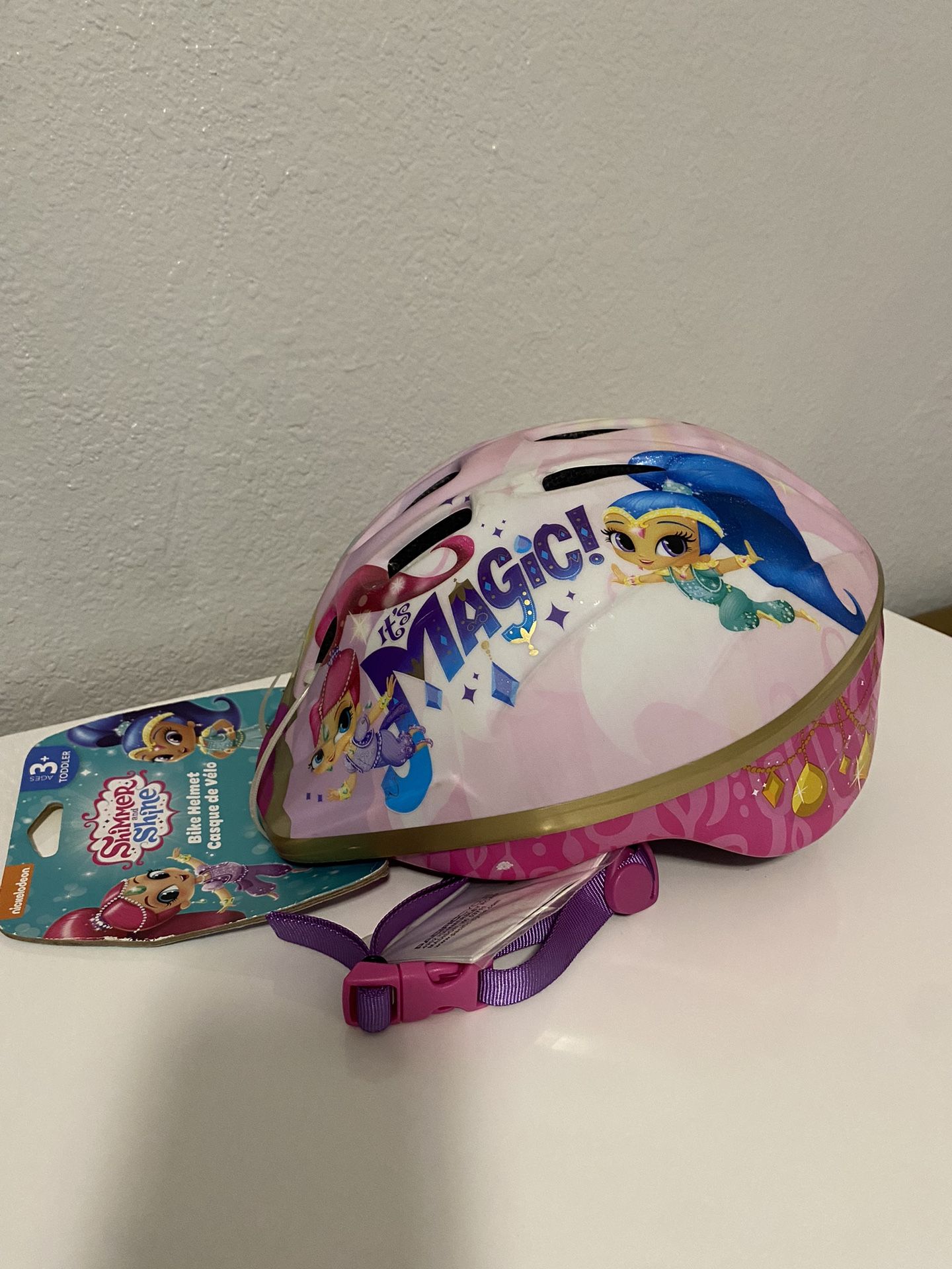 Shimmer & Shine Toddler Girls' Bike Helmet, New