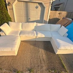 sectional cloud couch sofa set w/ 2 ottoman w/ storage
