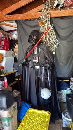 Life-Size Darth Vader Statue with Lightsaber