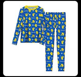Pokémon Pikachu 2 Piece Boys Pajama Set Long Sleeve Size L Large pj's kids childrens