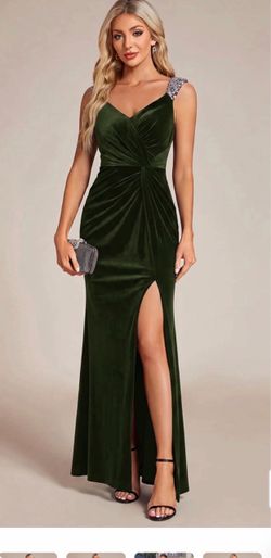 new dress emerald green
