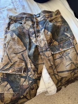 Printed Camo Cargo Pants