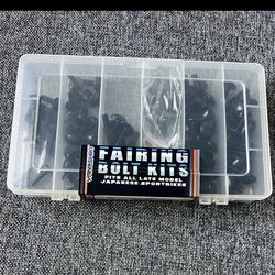 FBK-10 K Universal Fairing Bolt Kit Black Kawasaki Honda Suzuki Yamaha BMW  Yamaha