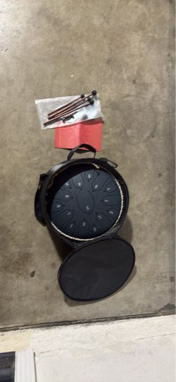 Steel Tongue Drum with Carry Bag and Mallets