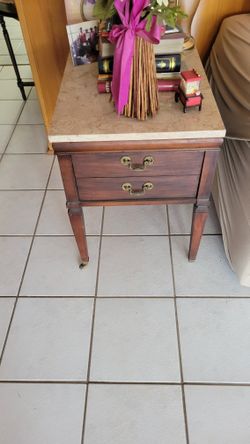 Two End Tables Very Nice Solid Wood Early 1900,'s