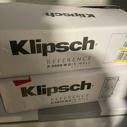 Klipsch R-5800-W II 8” In-wall Home Theater Speakers (two)