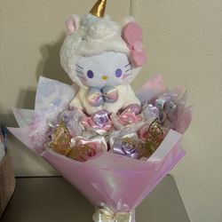 Hello Kitty Bouquet / Rosas Eternas / Eternal Bouquet / Ribbon Roses 