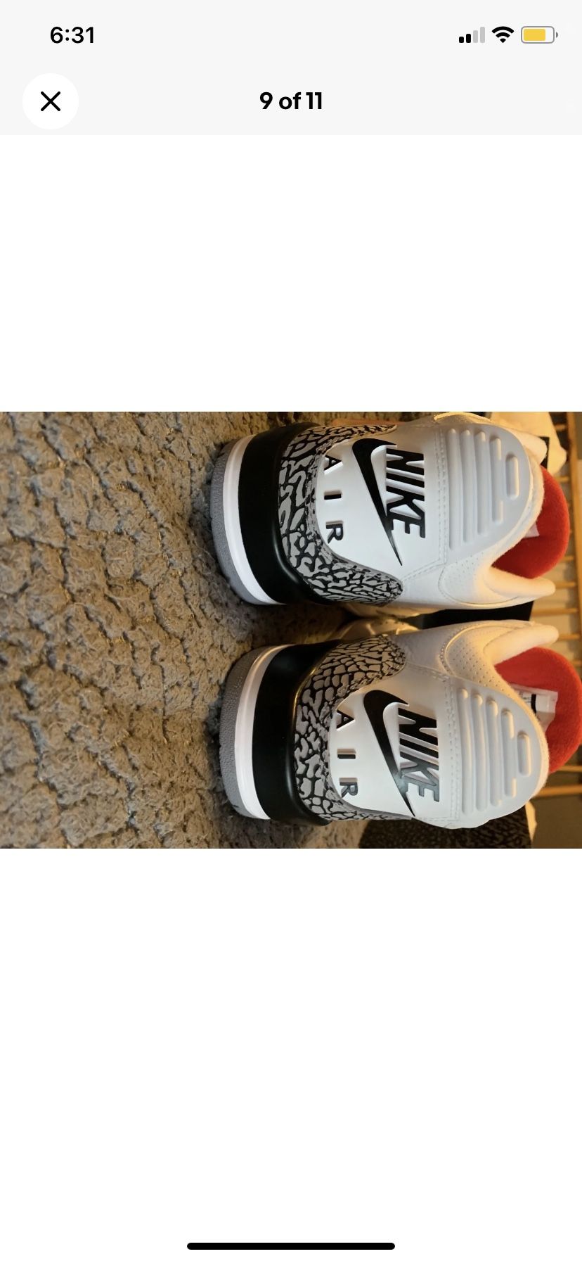 Jordan 3 White Cement 88 2013 Dead stock 