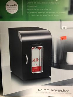 New Mind Reader Mini Refrigerator, Black