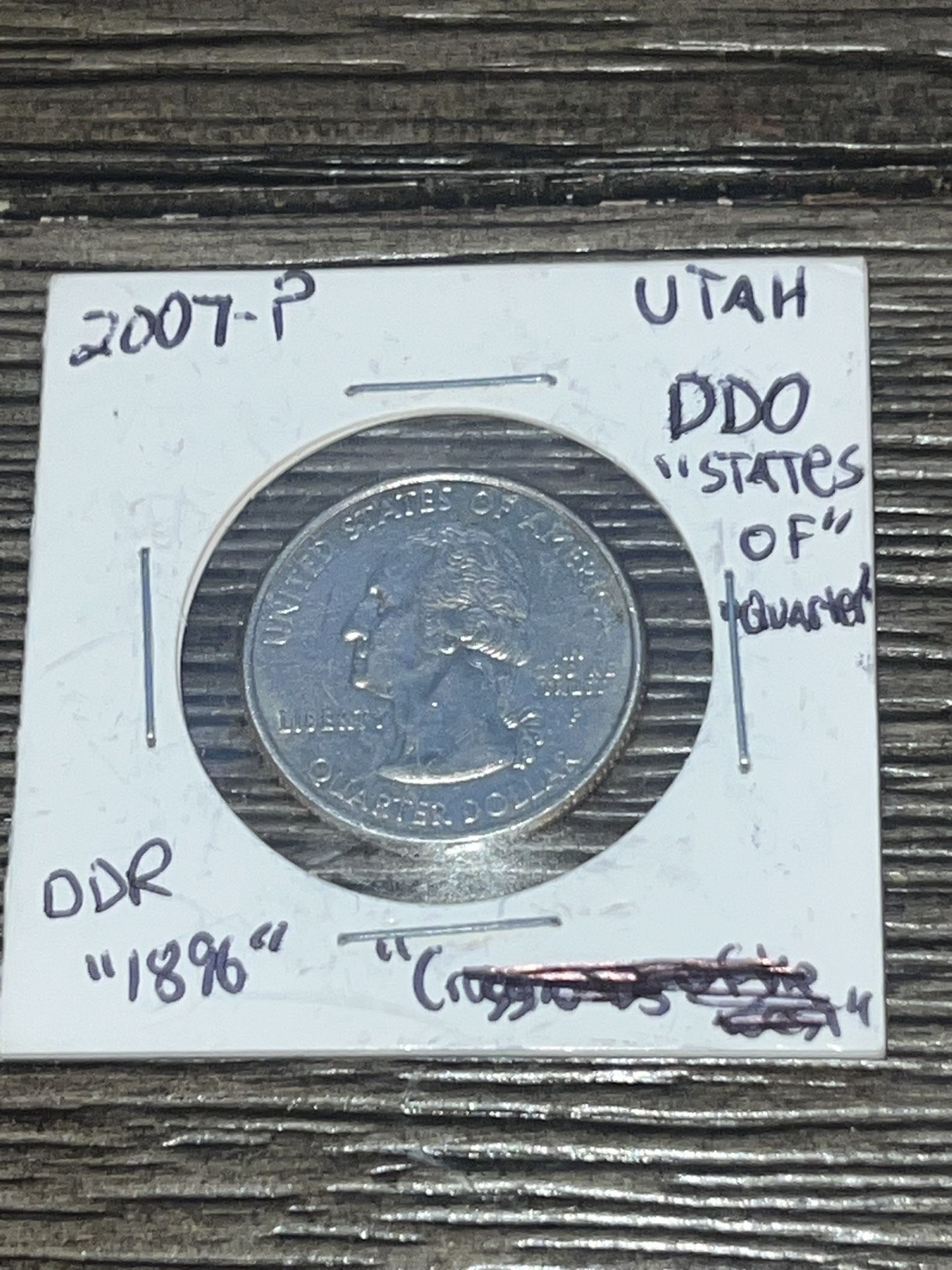 2007-P Utah State Quarter Error Coin