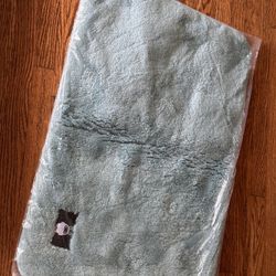 Light Blue Plush Bath Mat