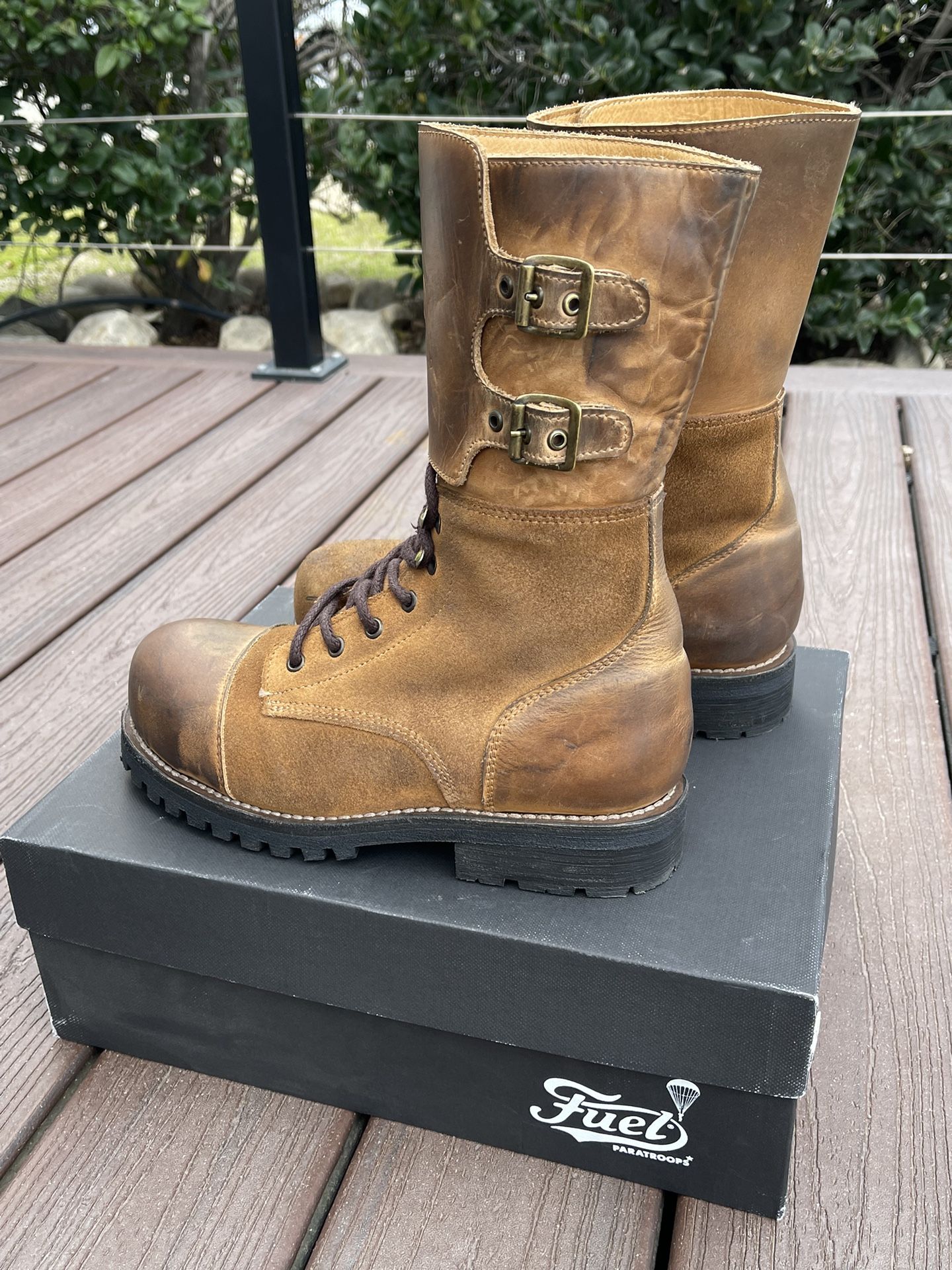 Fuel ライディングブーツ　PARATROOP サイズ40 Fuel Paratrooper Motorcycle Boots - Brown - Men's 9.5 for