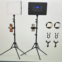 2 Pack LED Video Light Kit With Stand