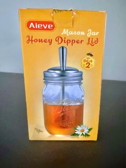 Honey Dipper Lids for Mason Jars – Set of 2