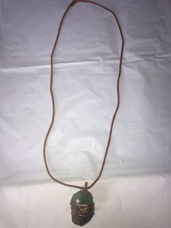 Copper Wrapped Green / Purple Rainbow Flourite 