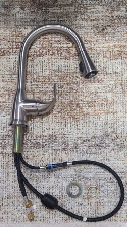 Glacier Bay Single-Handle Pull-Down Sprayer Stainless Steel Kitchen Faucet 