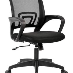 Office Chair | Ergonomic Chair | Black | Mid-Back Swivel Desk Chair