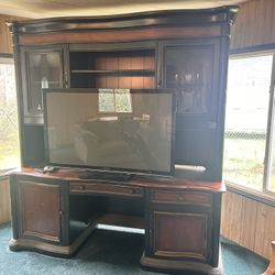Large Entertainment Center And Dining Table 