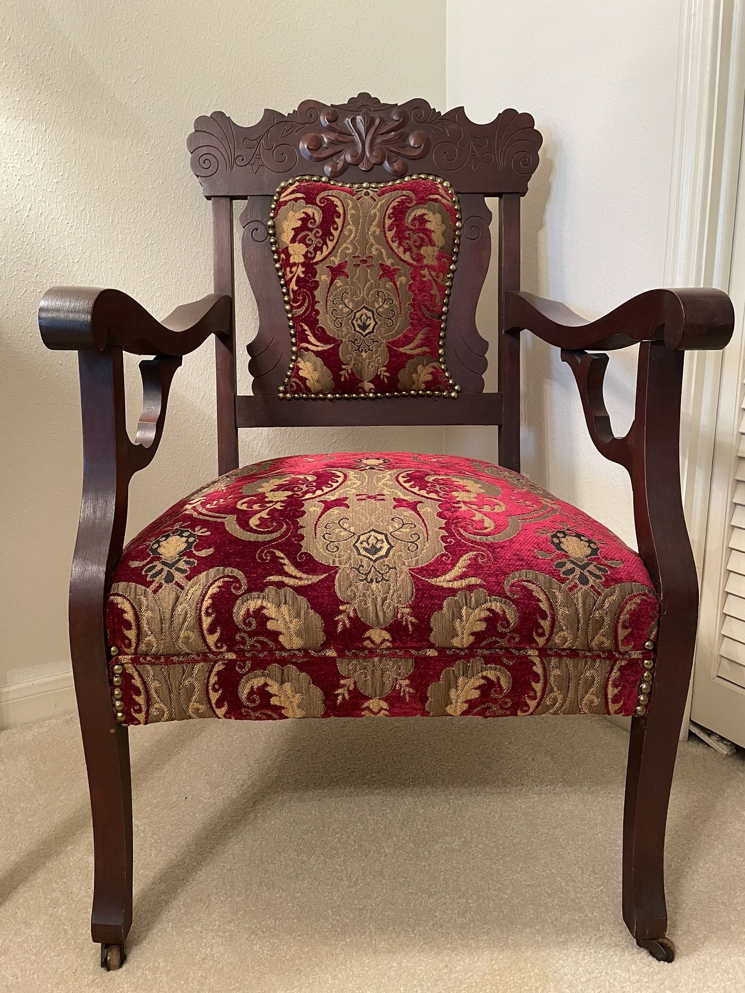 Antique Chair - Matching Settee Has Also Been Listed! Settee Or Loveseat Pictured Here Also