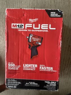 Milwakee M12 Fuel  3/8 Stubby Impact Wrench