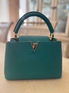 Louis Vuitton Emerald Green Capucines BB Taurillon Leather Handbag