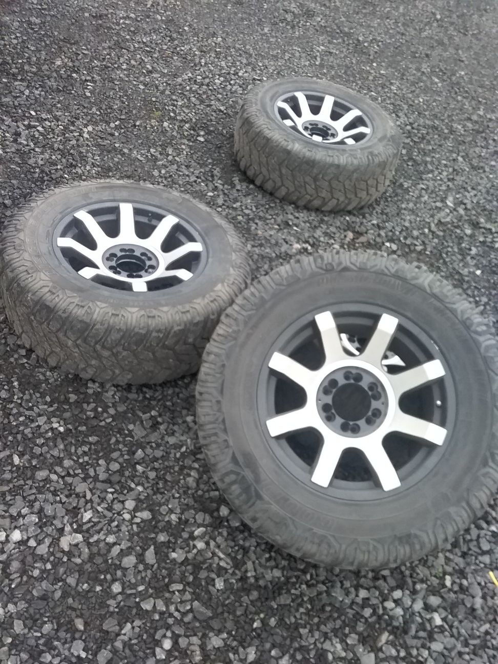 2757018 mud tires and rims off silverado for Sale in Battle Ground