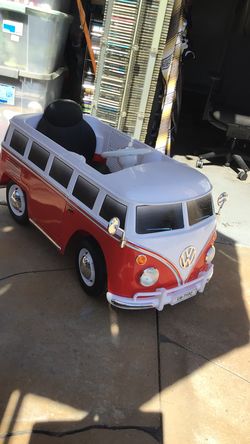 Collectible Volkswagen type 2 bus 6 V ride-on toy for children