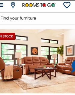 Brown leather couches and chair Recliners