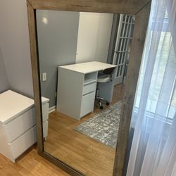 Large Mirror With Frame 37”x 60” In Great Condition. 