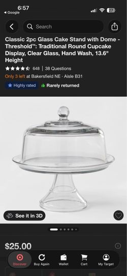 Glass cake stand