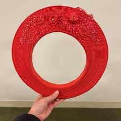 Headpiece for Vietnamese Ao Dai in Red