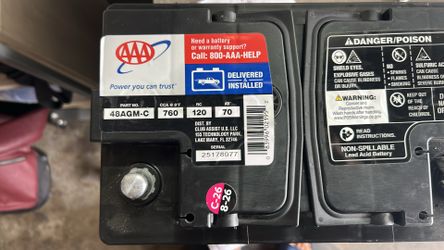 Auto Battery - New - A replacement battery for a 2021 Nissan Rogue  - Group Size 48.