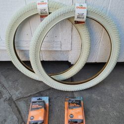 NEW Bicycle Bmx 20" Tires Solid White 