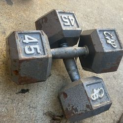 45 pound dumbbell