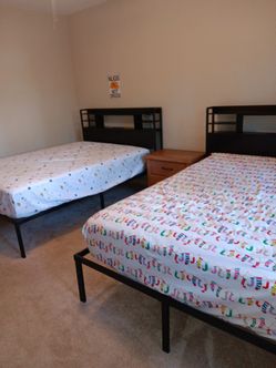 Black modern bedframe