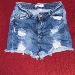 Wax Jean Shorts Size Large