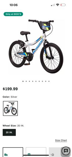 Brand New Never ridden boys 20 inch Schwinn bike with adjustable seat